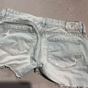Fox racing like new light blue Jean shorts